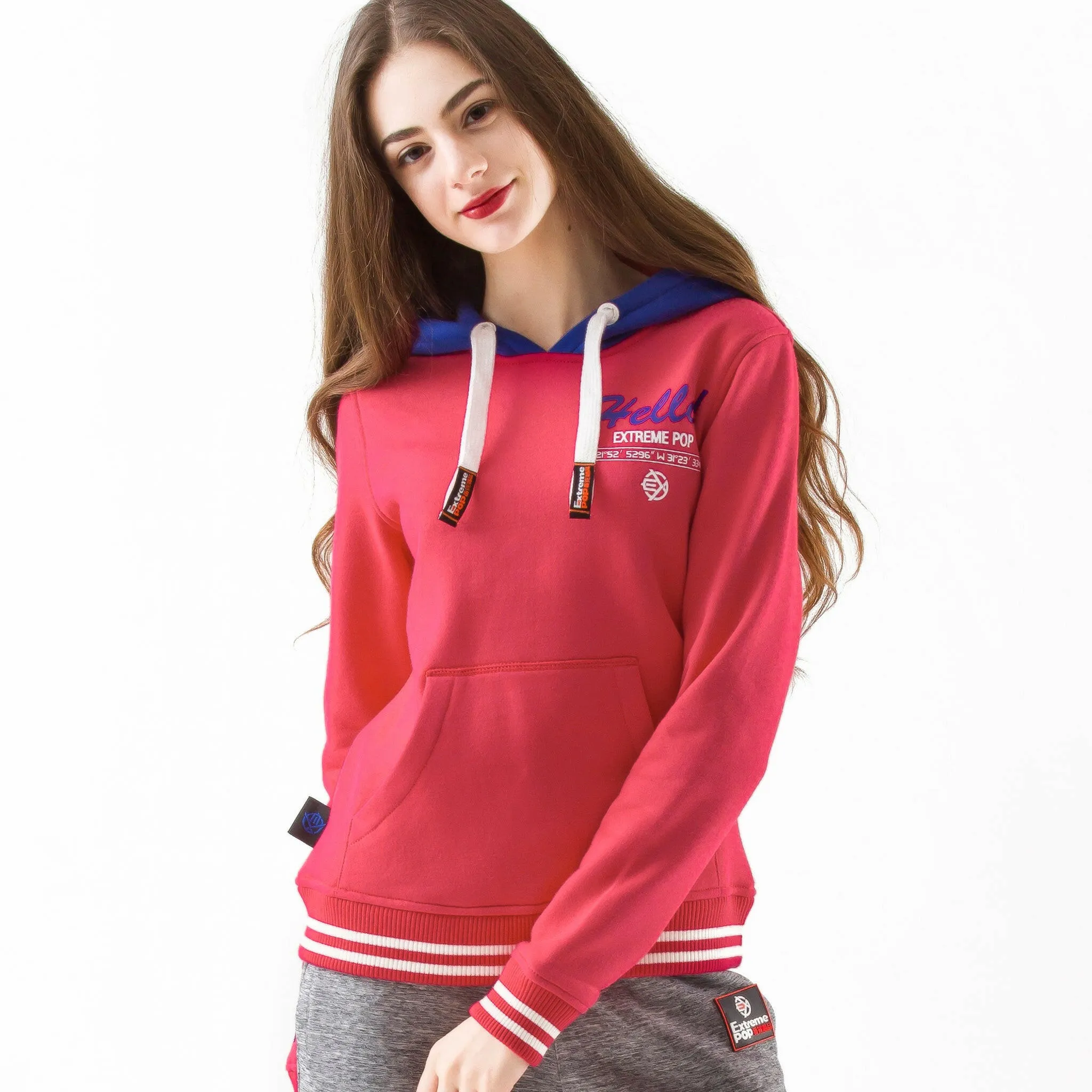 Womens Knit Hoodie Sweatshirt Hooded